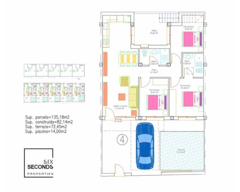 3 Zimmer Reihenhaus zu verkaufen in Avileses mit Pool Garage - 279.900 € (Ref: 9606905)