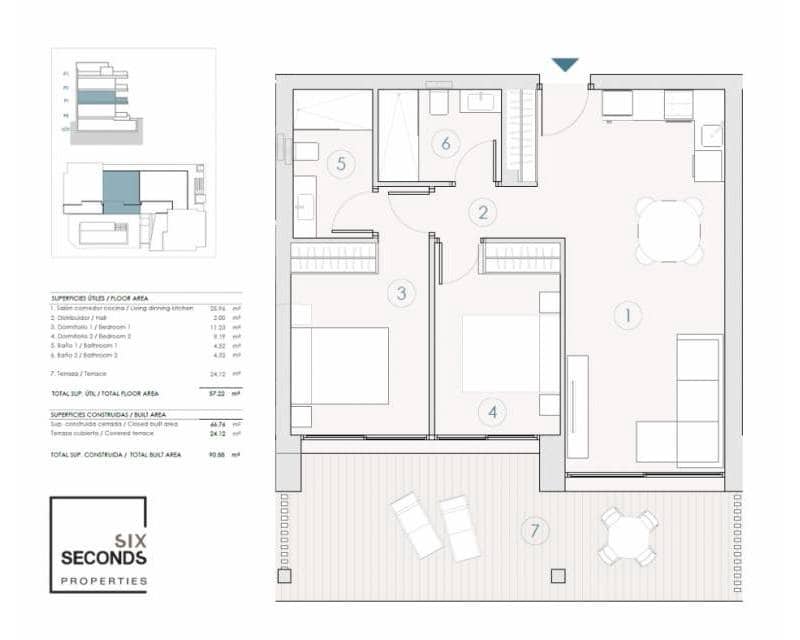 2 makuuhuone Huoneisto myytävänä paikassa Benijofar mukana uima-altaan 
autotalli - 285 000 € (Ref: 9610139)