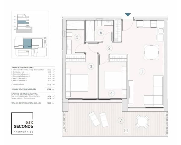 2 makuuhuone Huoneisto myytävänä paikassa Benijófar mukana uima-altaan 
autotalli - 285 000 € (Ref: 9610139)