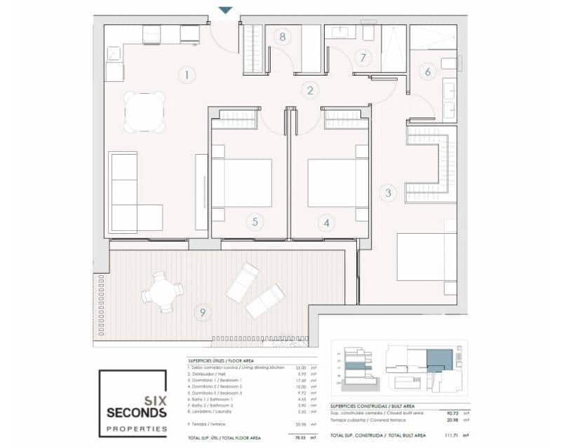 3 makuuhuone Huoneisto myytävänä paikassa Benijofar mukana uima-altaan 
autotalli - 294 000 € (Ref: 9610140)