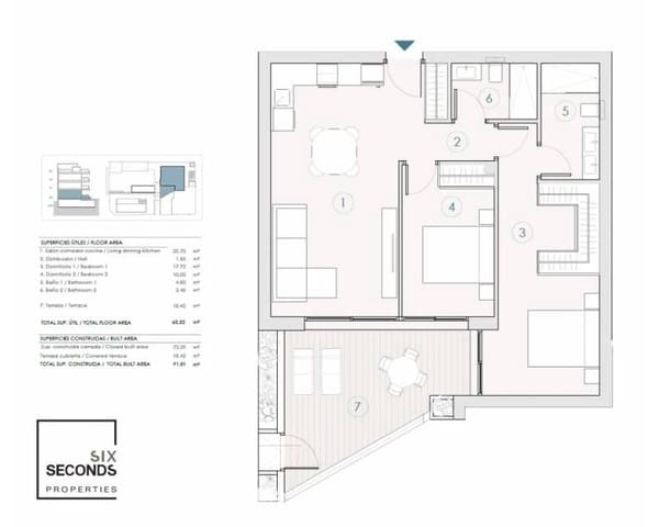 2 makuuhuone Huoneisto myytävänä paikassa Benijófar mukana uima-altaan 
autotalli - 325 000 € (Ref: 9610142)