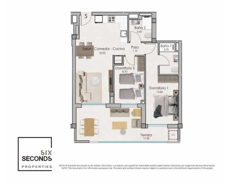 2 makuuhuone Kattohuoneisto myytävänä paikassa Santa Pola mukana uima-altaan - 318 000 € (Ref: 9632945)