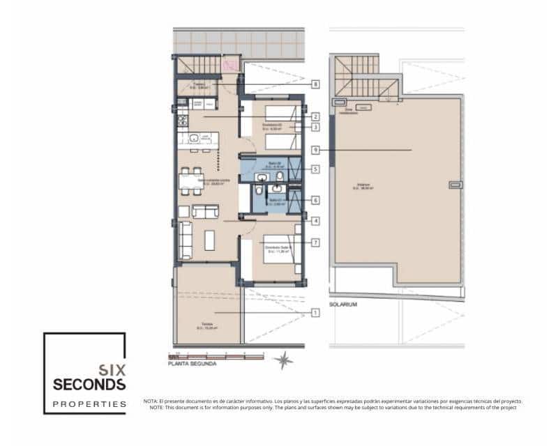 3 slaapkamer Penthouse te koop in Los Alcazares met zwembad - € 409.900 (Ref: 9632965)