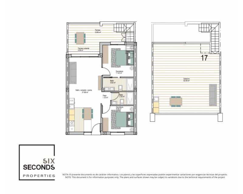 Ático de 2 habitaciones en San Cayetano en venta con piscina - 277.900 € (Ref: 9632980)