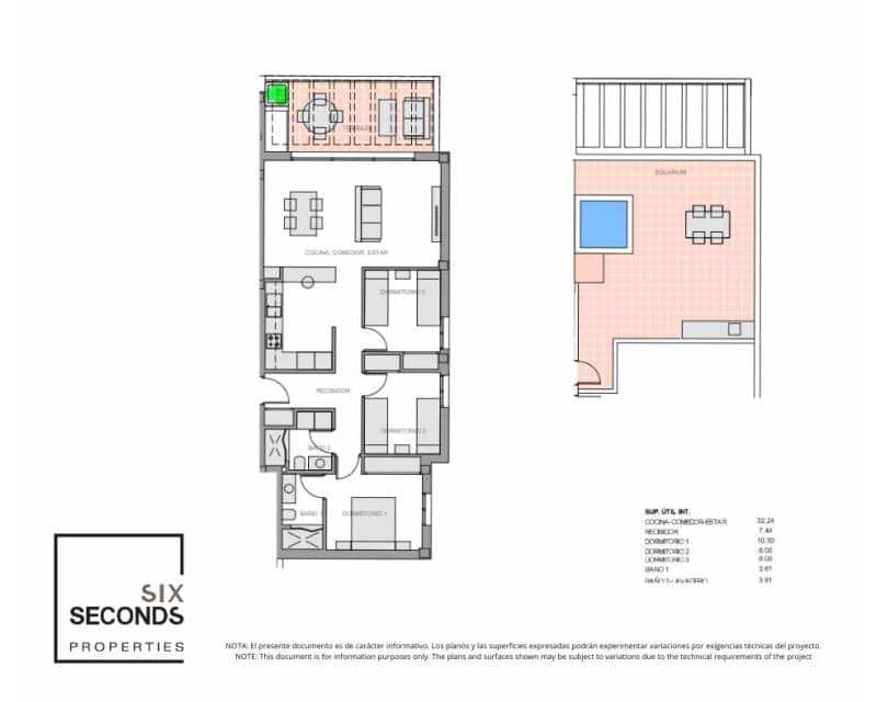 3 bedroom Penthouse for sale in Guardamar del Segura with pool - € 344,900 (Ref: 9632985)
