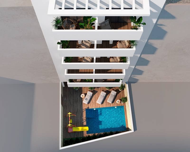 2 soveværelse Penthouse til salg i Torrevieja med swimmingpool - € 380.000 (Ref: 9633010)