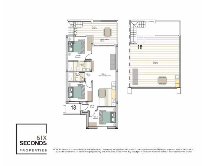 3 bedroom Penthouse for sale in Torre-Pacheco with pool - € 296,900 (Ref: 9633019)