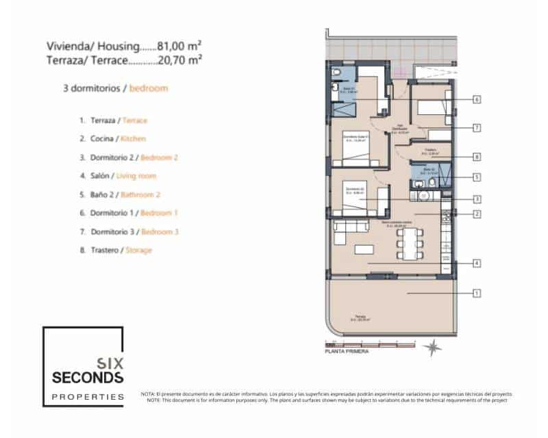 Ático de 3 habitaciones en Los Alcázares en venta con piscina - 429.900 € (Ref: 9633130)