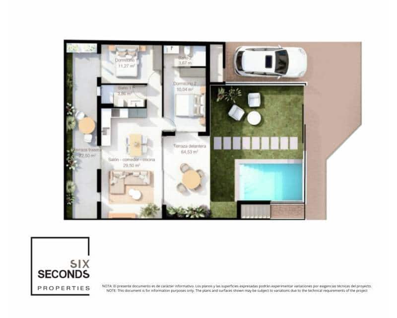 2 makuuhuone Omakotitalo myytävänä paikassa San Pedro del Pinatar - 324 900 € (Ref: 9633168)