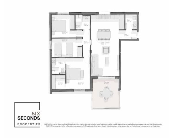 3 camera da letto Appartamento in vendita in El Hornillo, Aguilas con piscina - 288.000 € (Rif: 9633185)