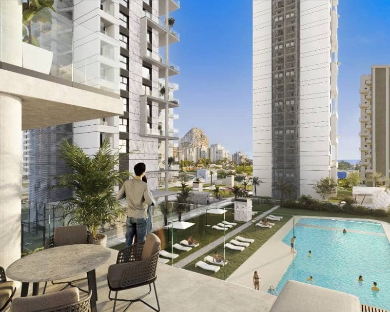 2 sovrum Strandlägenhet till salu i Calpe / Calp med pool - 450 000 € (Ref: 9633212)