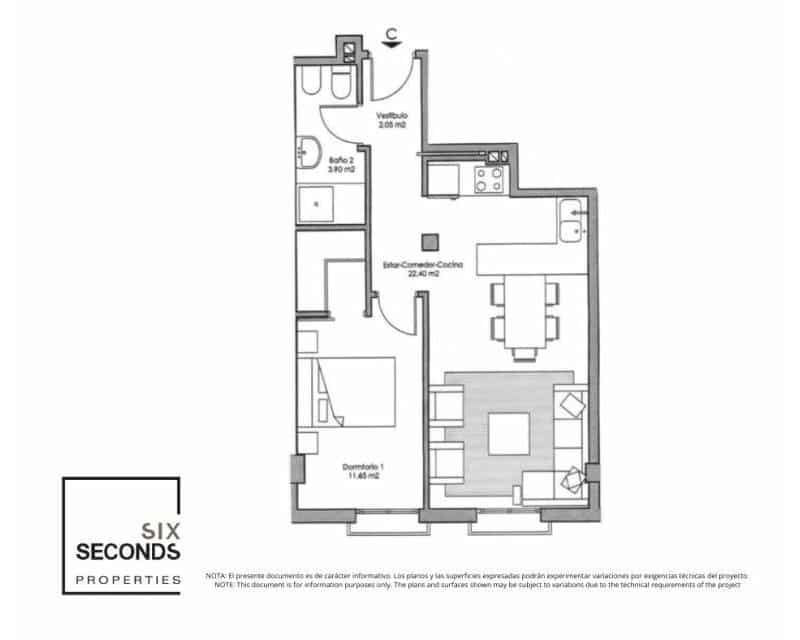 1 camera da letto Appartamento in vendita in Avileses - 78.000 € (Rif: 9633469)