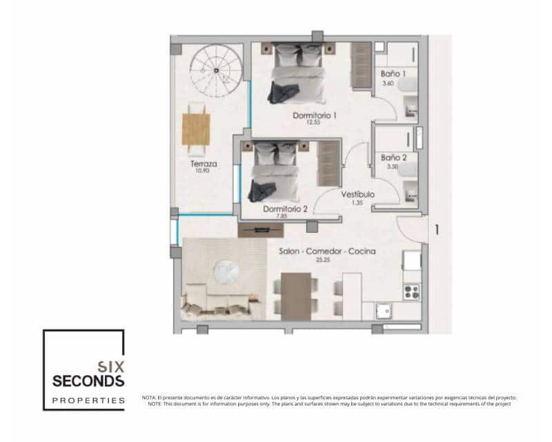 2 bedroom Apartment for sale in Santa Pola with pool - € 253,000 (Ref: 9633502)