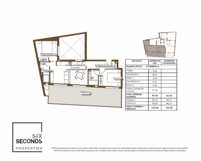 2 soverom Penthouse til salgs i Torrevieja med svømmebasseng - € 538 000 (Ref: 9641107)