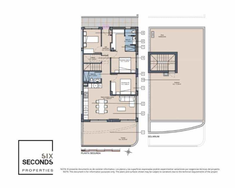 2 sypialnia Penthouse na sprzedaż w Los Alcazares z basenem - 369 900 € (Ref: 9641126)