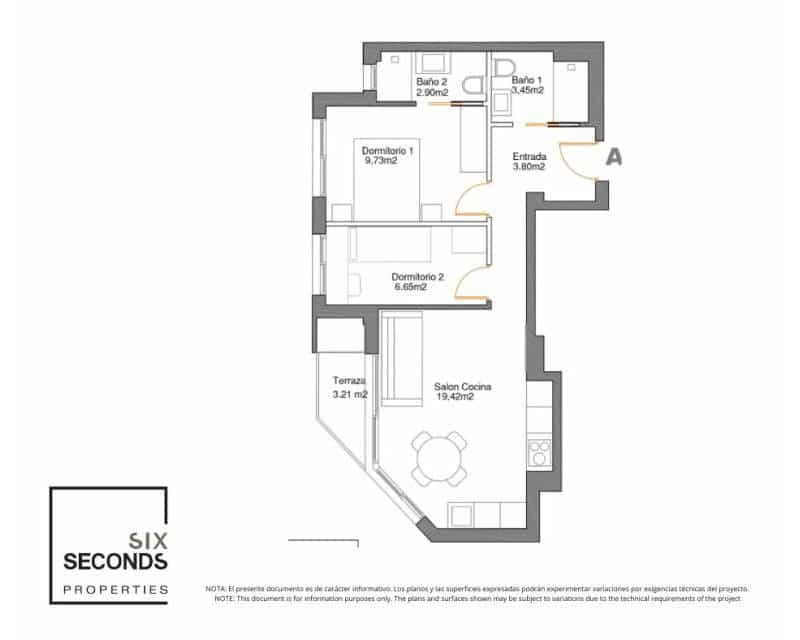Apartamento de 2 habitaciones en Guardamar del Segura en venta - 254.500 € (Ref: 9641187)