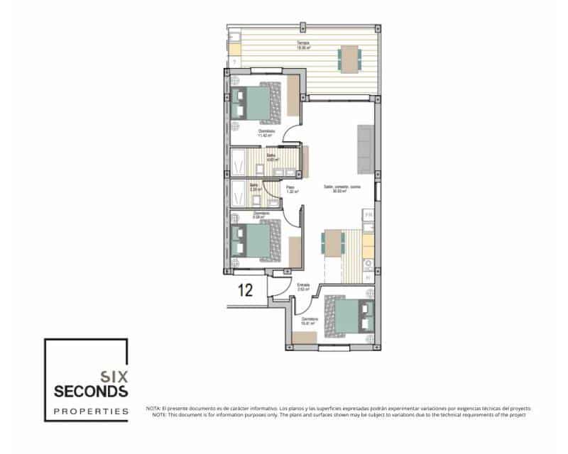 3 soveværelse Lejlighed til salg i Torre-Pacheco med swimmingpool - € 246.900 (Ref: 9641200)