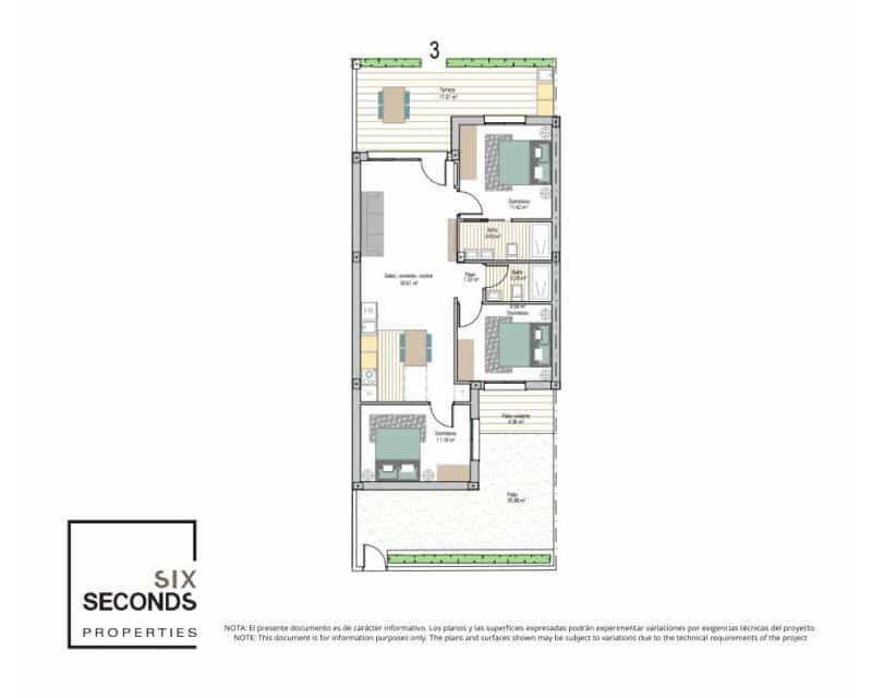 3 bedroom Apartment for sale in Torre-Pacheco with pool - € 249,900 (Ref: 9641222)