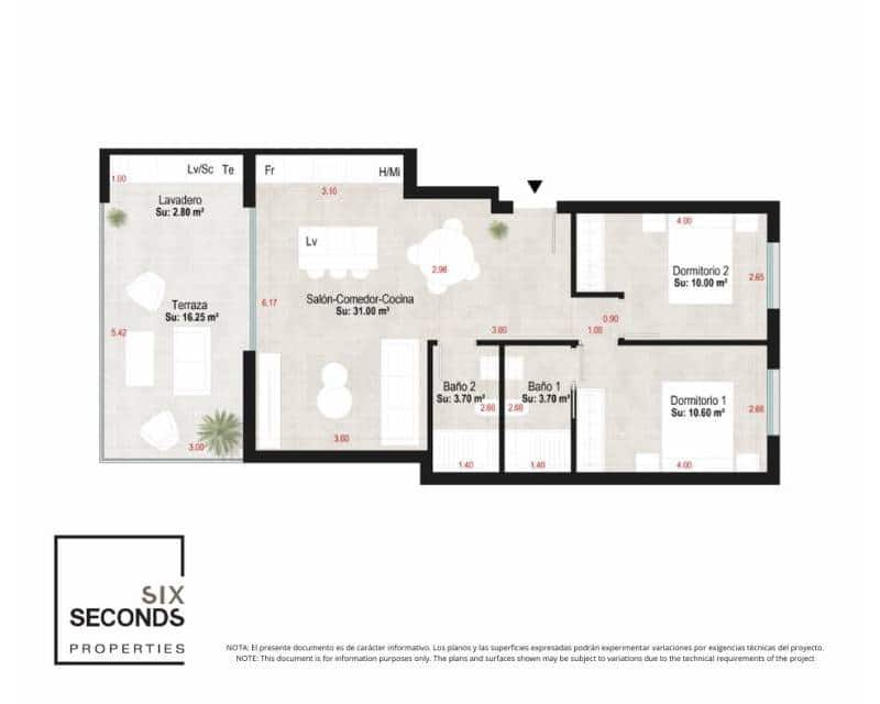 2 soverom Leilighet til salgs i Alhama de Murcia med svømmebasseng - € 225 000 (Ref: 9641235)