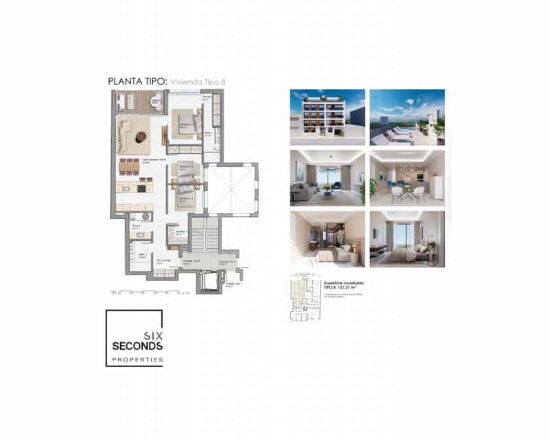 3 soveværelse Lejlighed til salg i Guardamar del Segura med swimmingpool - € 510.000 (Ref: 9641360)