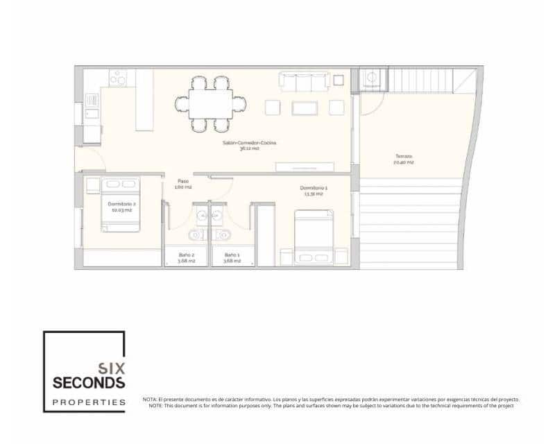 2 bedroom Penthouse for sale in Finestrat with pool - € 369,000 (Ref: 9642516)