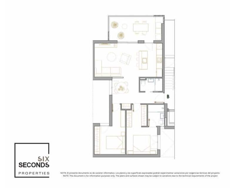 2 slaapkamer Penthouse te koop in San Pedro del Pinatar met zwembad - € 285.900 (Ref: 9642533)