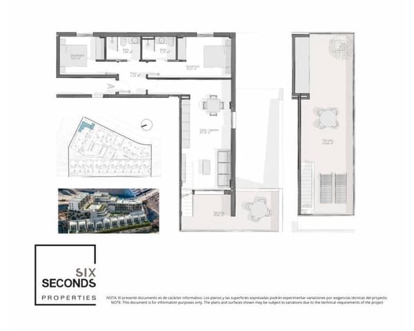 2 soveværelse Penthouse til salg i El Hornillo, Aguilas med swimmingpool - € 297.000 (Ref: 9642535)