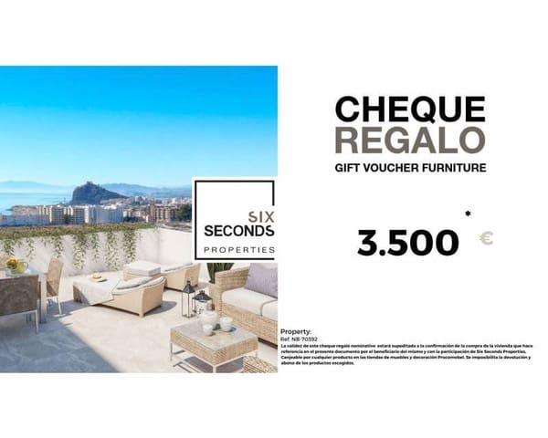 2 soveværelse Penthouse til salg i El Hornillo, Aguilas med swimmingpool - € 297.000 (Ref: 9642535)