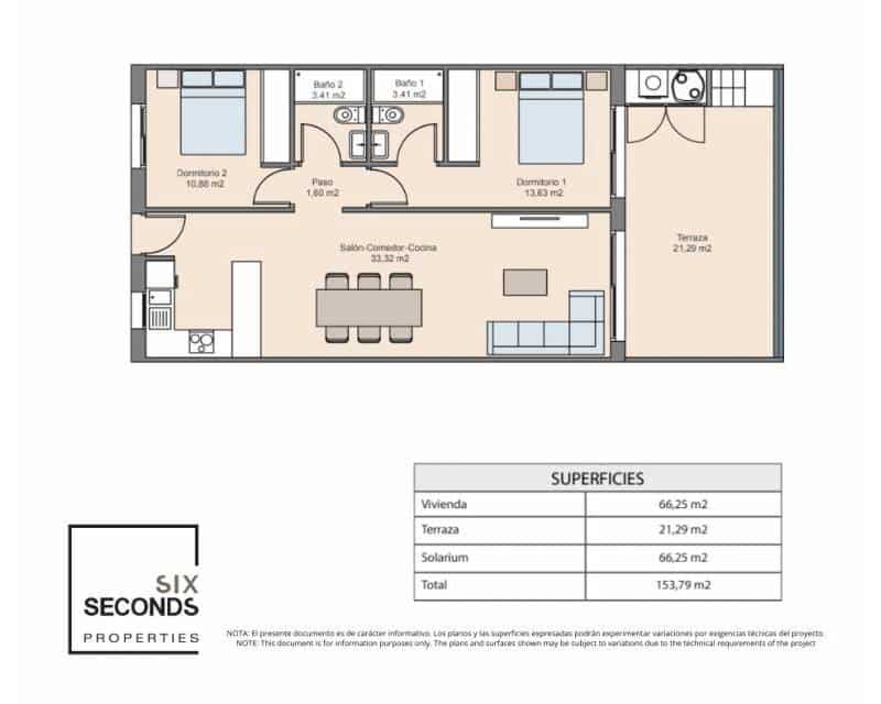 Ático de 2 habitaciones en Finestrat en venta con piscina - 319.900 € (Ref: 9642549)