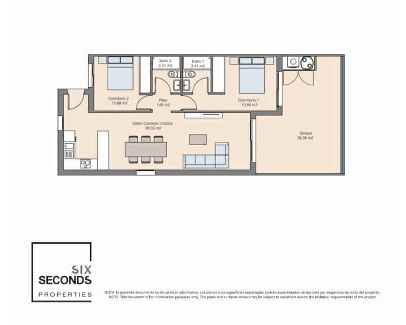 2 sovrum Lägenhet till salu i Finestrat med pool - 279 900 € (Ref: 9642618)