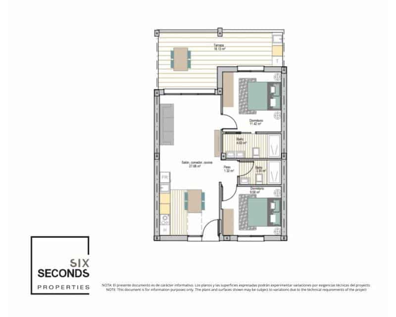 2 soveværelse Lejlighed til salg i Torre-Pacheco med swimmingpool - € 226.900 (Ref: 9642631)
