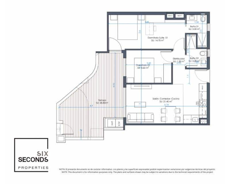 2 bedroom Apartment for sale in Guardamar del Segura with pool - € 307,000 (Ref: 9642673)