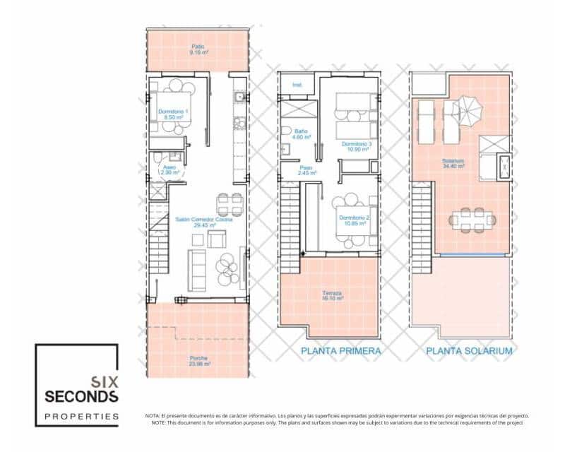 3 sovrum Semi-fristående Villa till salu i Pilar de la Horadada med pool - 299 900 € (Ref: 9642688)