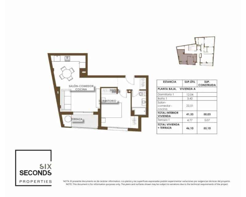 1 soveværelse Lejlighed til salg i Torrevieja med swimmingpool - € 214.000 (Ref: 9642699)
