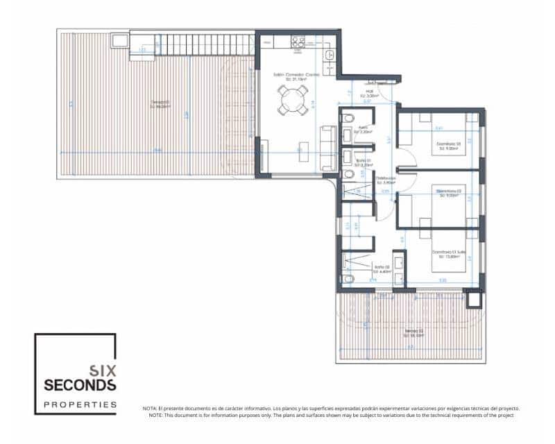 Ático de 3 habitaciones en Guardamar del Segura en venta con piscina - 690.000 € (Ref: 9642786)