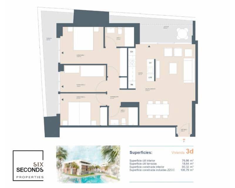 3 Zimmer Apartment zu verkaufen in Javea / Xabia mit Pool Garage - 385.500 € (Ref: 9645648)