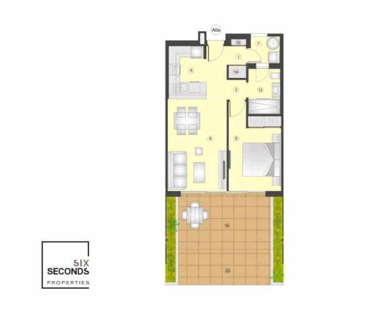 1 makuuhuone Huoneisto myytävänä paikassa Torrevieja mukana uima-altaan - 251 000 € (Ref: 9645649)