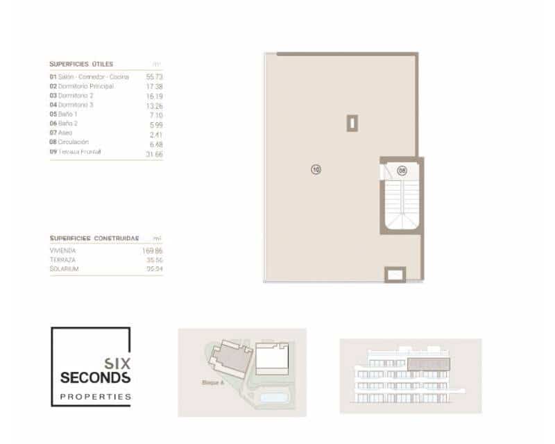 3 sovrum Takvåning till salu i Las Colinas Golf med pool garage - 1 150 000 € (Ref: 9665332)