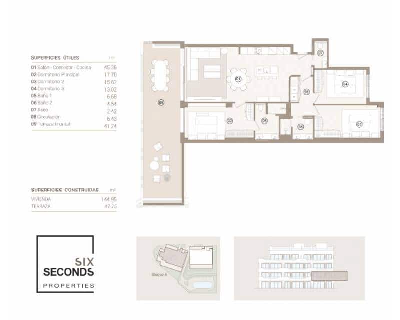 3 camera da letto Appartamento in vendita in Las Colinas Golf con piscina garage - 615.000 € (Rif: 9665334)