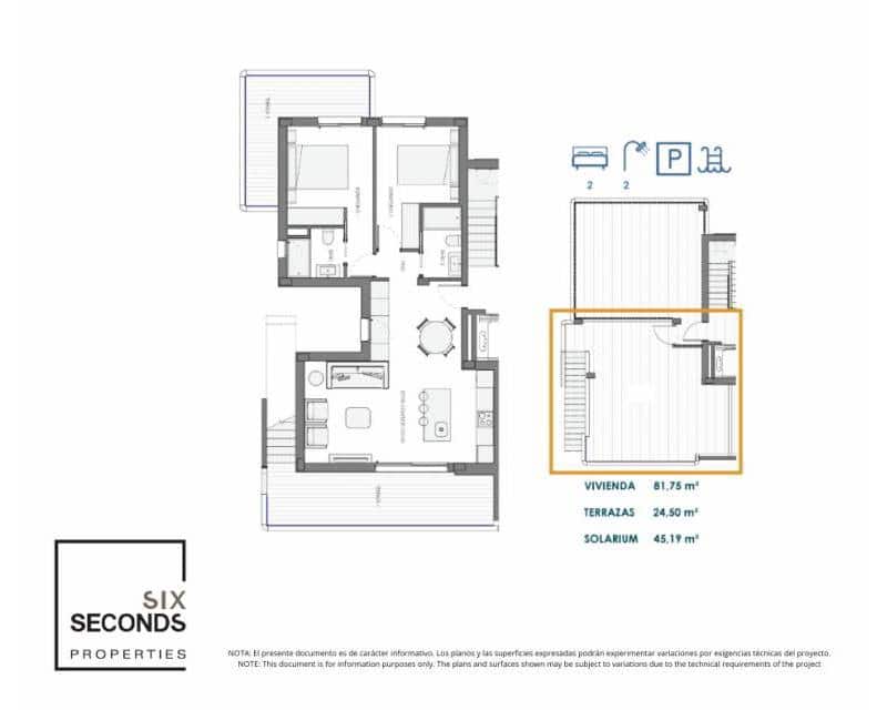 2 bedroom Penthouse for sale in Fuente Alamo de Murcia with pool - € 239,900 (Ref: 9733792)
