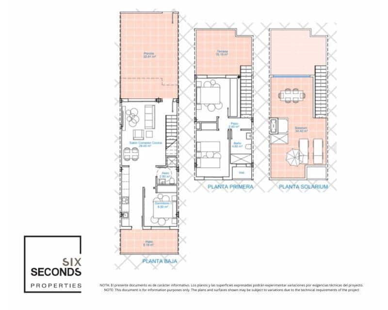 3 bedroom Semi-detached Villa for sale in Pilar de la Horadada with pool - € 304,900 (Ref: 9739291)