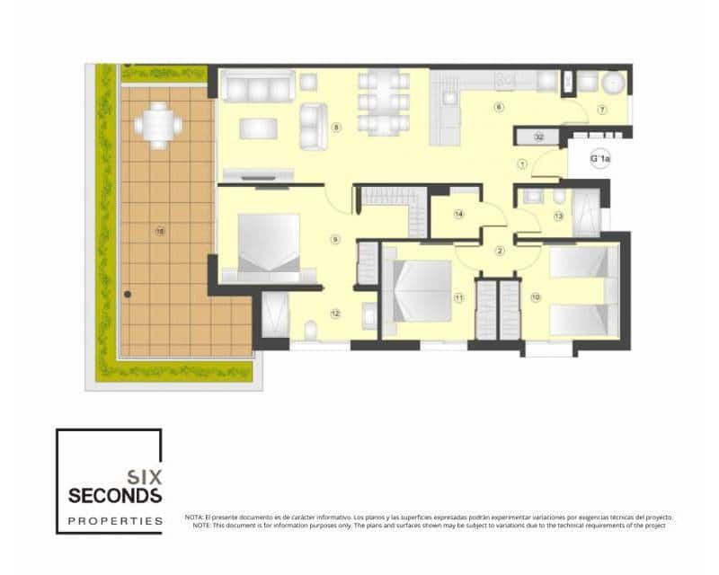 3 soverom Leilighet til salgs i Torrevieja med svømmebasseng - € 368 000 (Ref: 9771889)