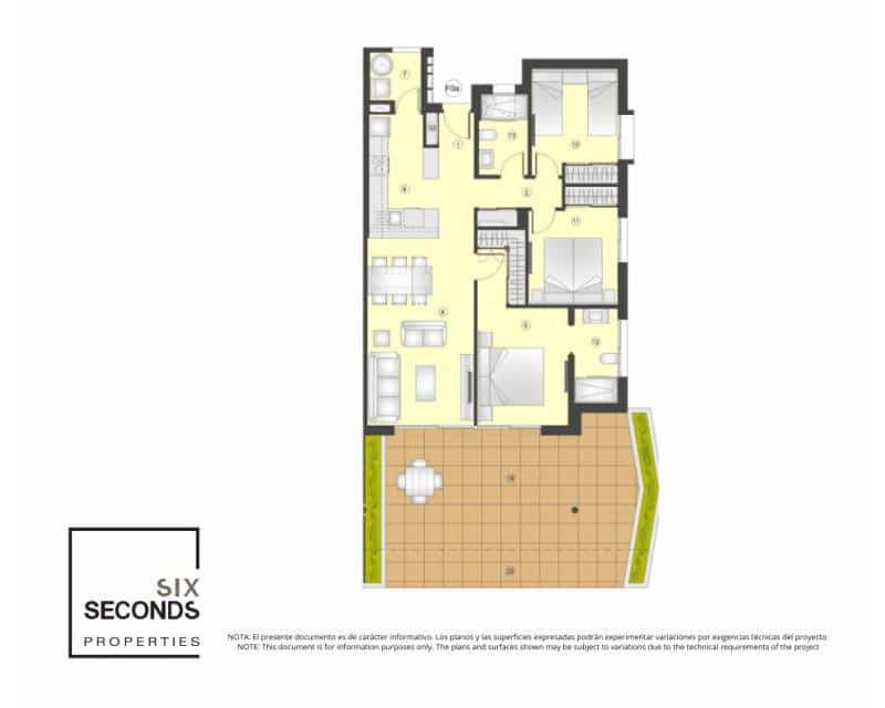 3 makuuhuone Huoneisto myytävänä paikassa Torrevieja mukana uima-altaan - 395 000 € (Ref: 9776961)