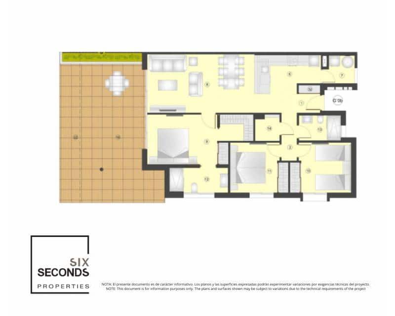 3 soveværelse Strandlejlighed til salg i Torrevieja med swimmingpool - € 424.000 (Ref: 9777136)