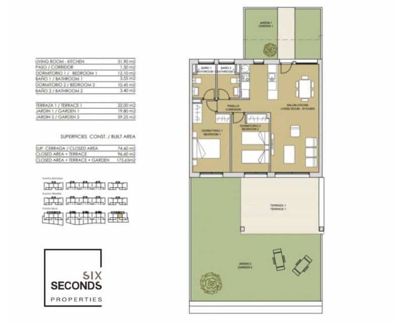 2 soveværelse Lejlighed til salg i Pilar de la Horadada med swimmingpool garage - € 354.000 (Ref: 9778911)