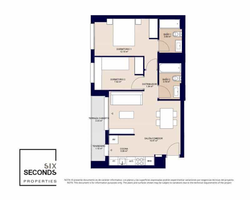 2 bedroom Apartment for sale in Alicante / Alacant city with pool - € 278,000 (Ref: 9841604)