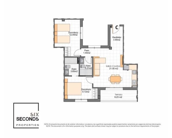 2 soveværelse Penthouse til salg i Los Cuarteros, San Pedro del Pinatar med swimmingpool - € 259.900 (Ref: 9844261)