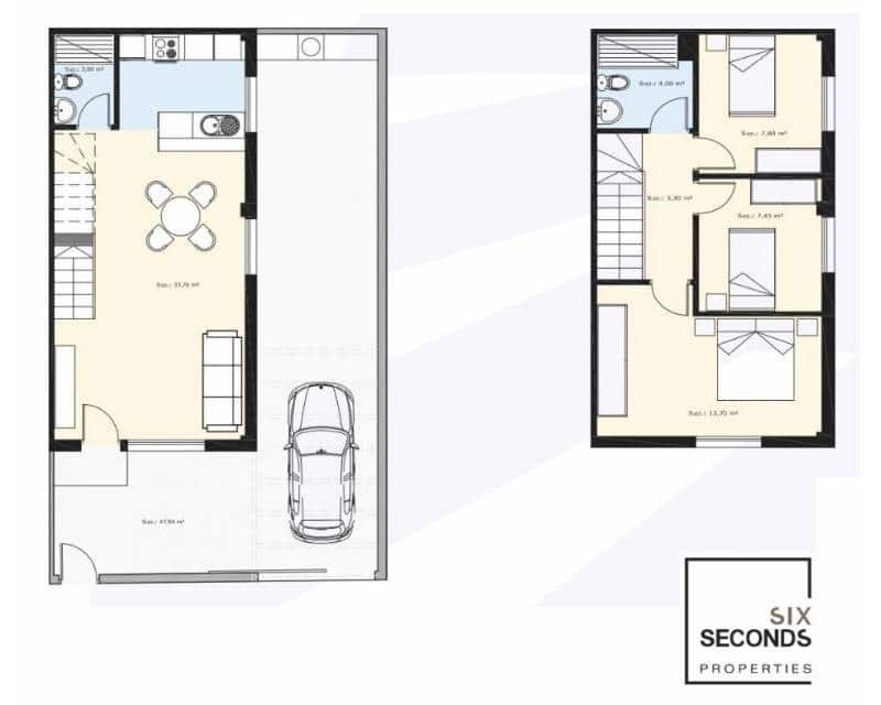 3 chambre Villa/Maison Semi-Mitoyenne à vendre à Pilar de la Horadada avec garage - 299 900 € (Ref: 9867710)