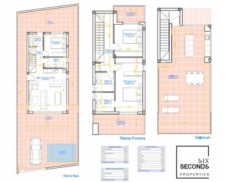 3 soveværelse Villa til salg i Pilar de la Horadada med swimmingpool garage - € 550.000 (Ref: 9879903)