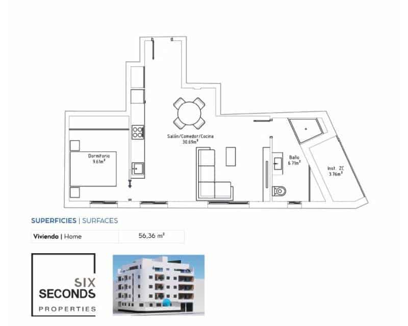 1 chambre Appartement à vendre à Torrevieja - 176 000 € (Ref: 9883623)